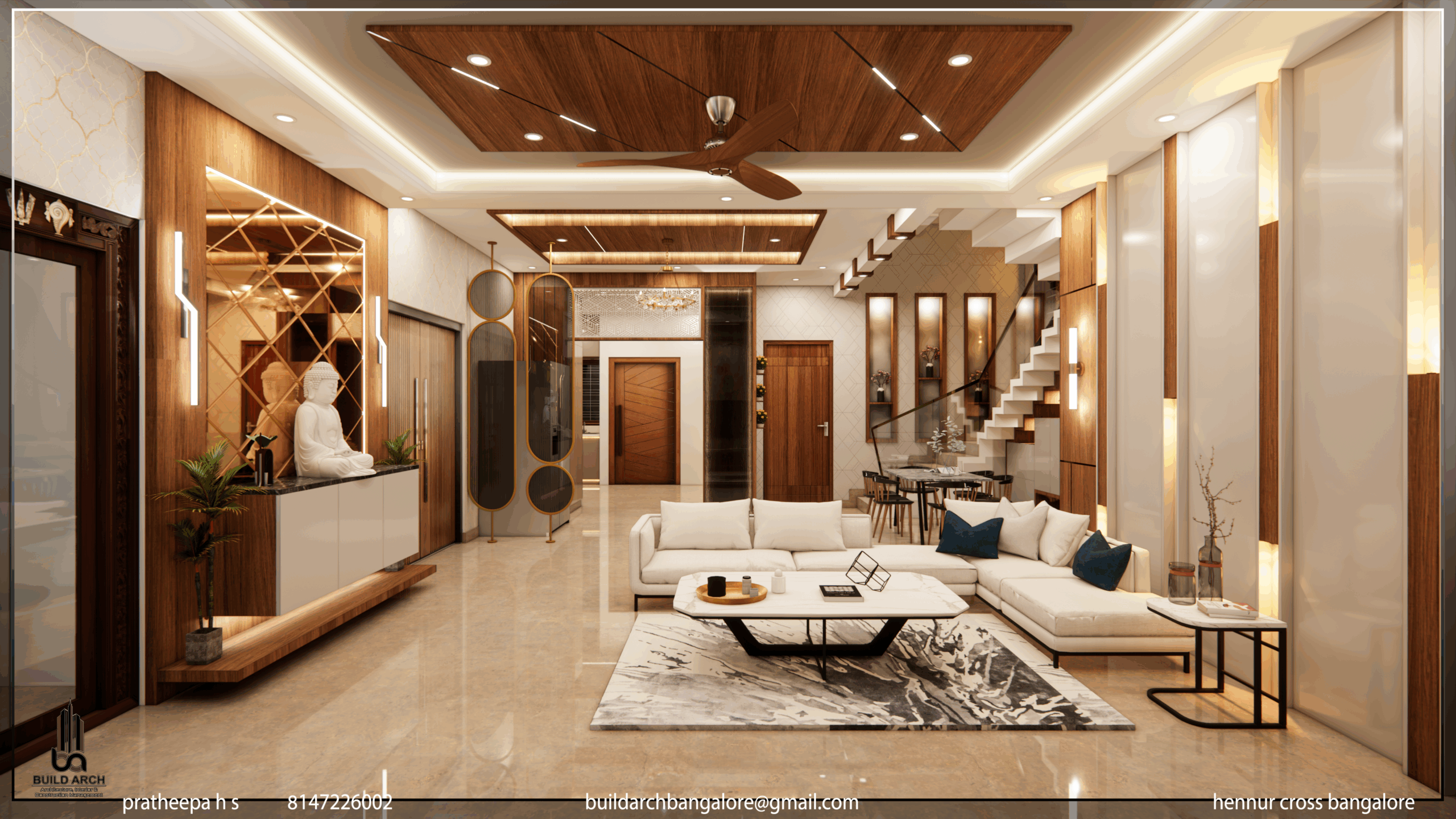 False ceiling and lighting