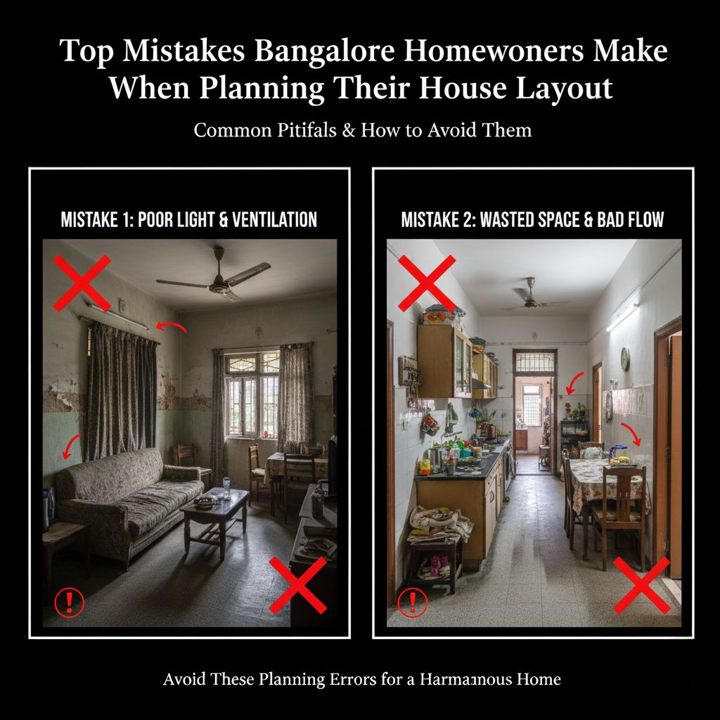 Top Mistakes Bangalore Homeowners Make When Planning Their House Layout