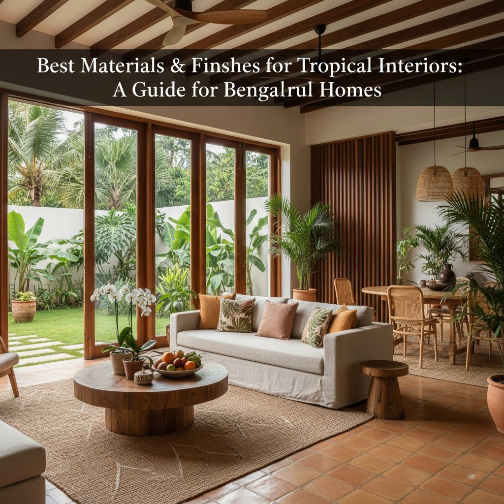 Best Materials & Finishes for Tropical Interiors: A Guide for Bengaluru Homes