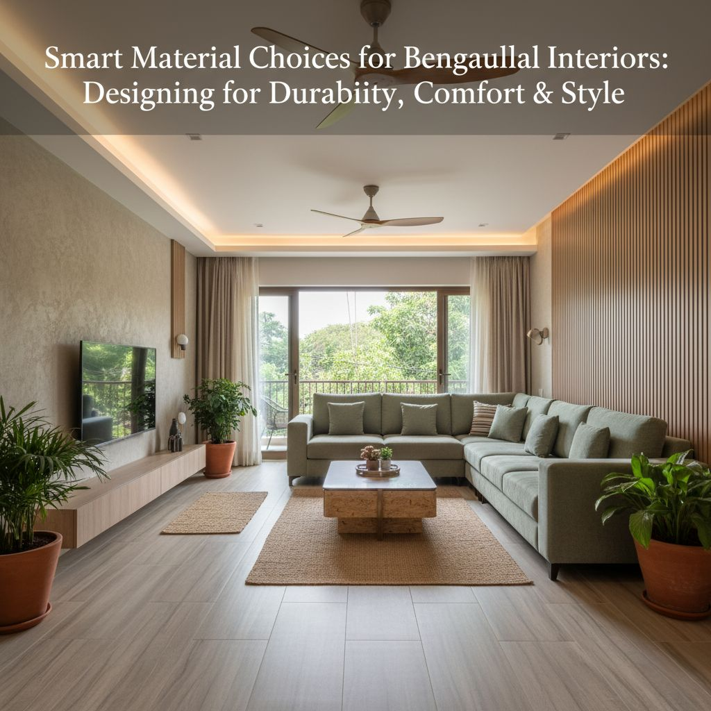 Smart Material Choices for Bengaluru Interiors: Designing for Durability, Comfort & Style
