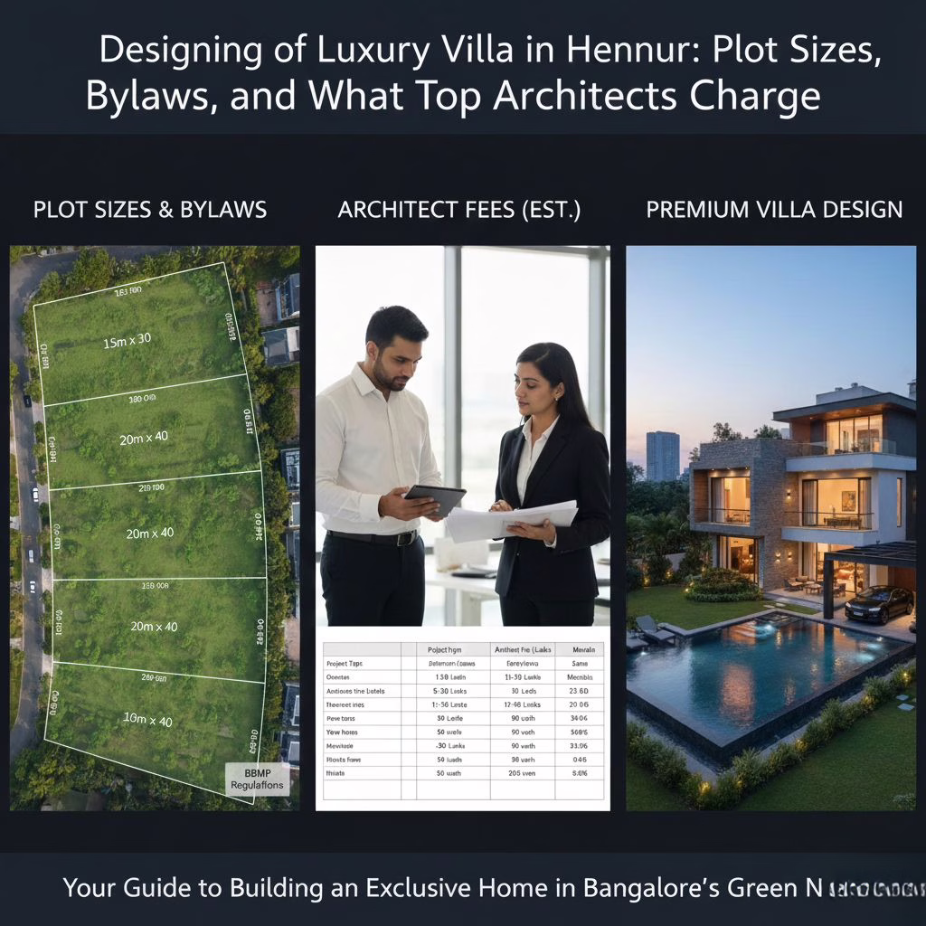 Designing a Luxury Villa in Hennur: Plot Sizes, Bylaws, and What Top Architects Charge