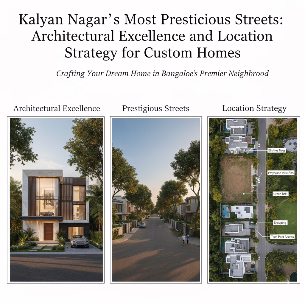 "Kalyan Nagar's Most Prestigious Streets: Architectural Excellence and Location Strategy for Custom Homes"